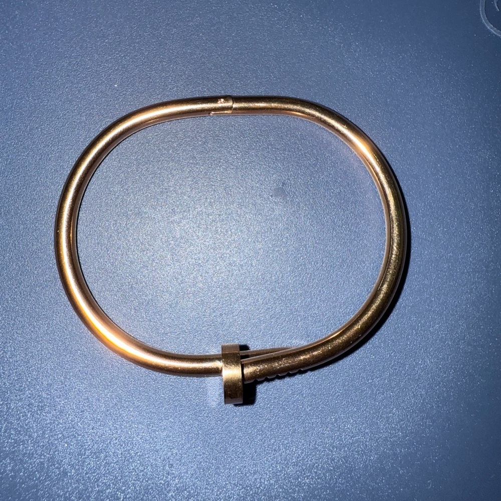 Classic Stainless Steel Nail Bracelet Bangle Trendy Gift Rose Golden Color New